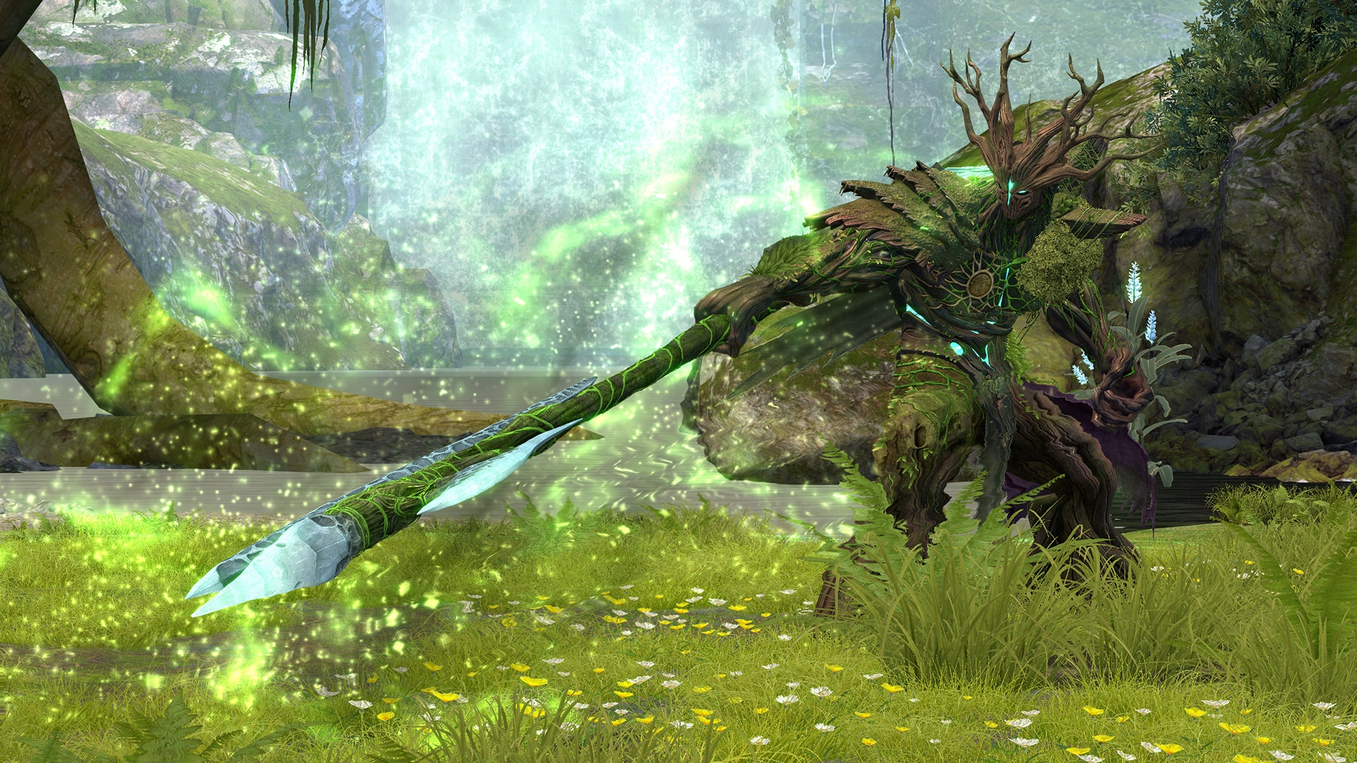 무기를 사용하여 영웅들을 공격하는 세미아스