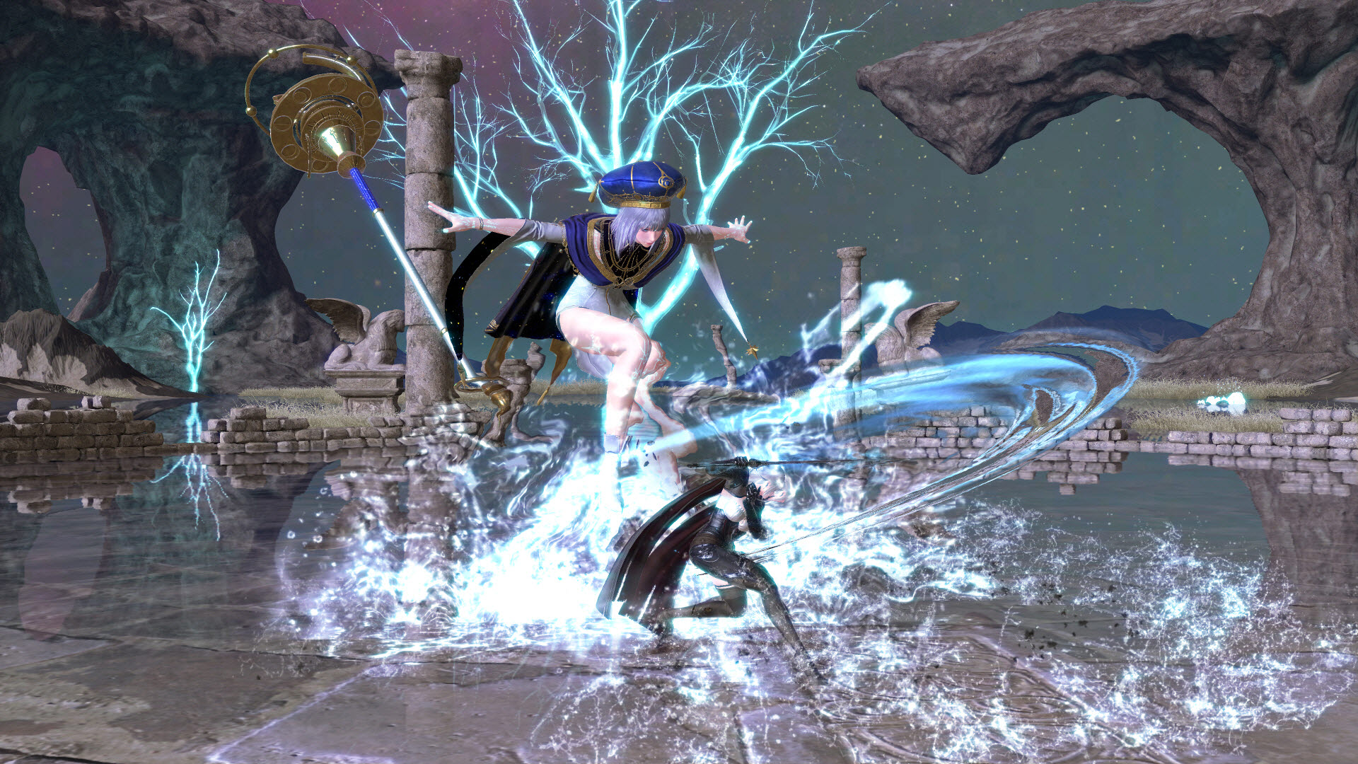 <공격을 회피하는 우스키아스>